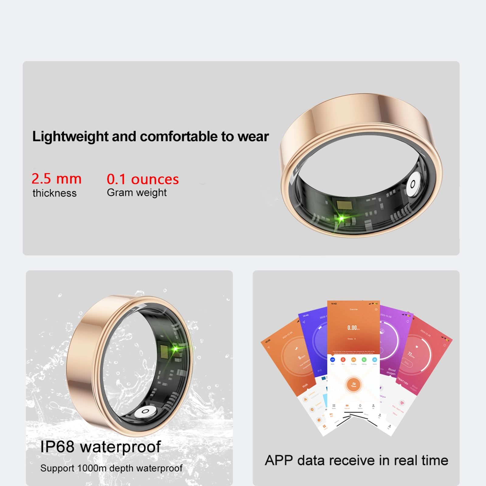 Smart Health Ring – Fitness & Sleep Tracker