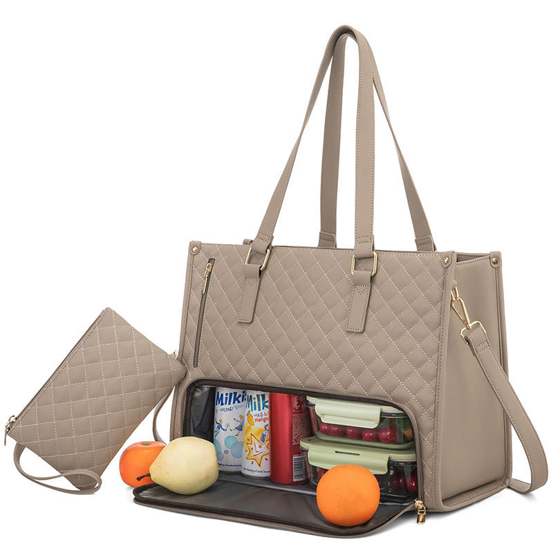 Office Lunch Bag for Women - Thermal & Leakproof with Laptop Sleeve