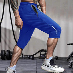 Men's Ice Silk Cropped Pants – Quick-Dry & Casual Sport Style