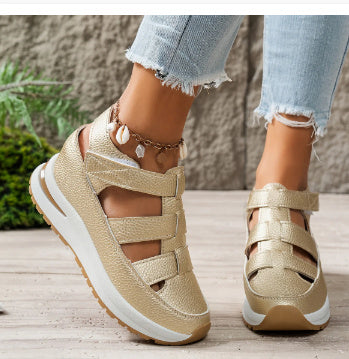 Women’s Summer Wedge Hollow Toe Breathable Shoes