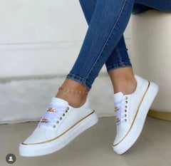 Women’s Platform Low-Top Sneakers with Chain Detail