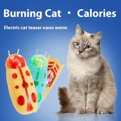 "Automatic Jumping Cat Toy - Electric Worm Teaser with Random Motion