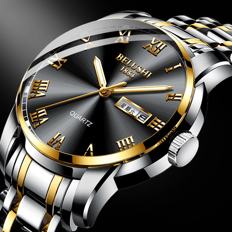 Premium Stainless Steel Men's Watch - Waterproof & Self-Winding