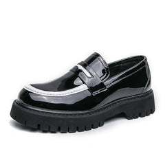 Men's Chunky Heel Leather Shoes – Stylish, Versatile & Comfortable