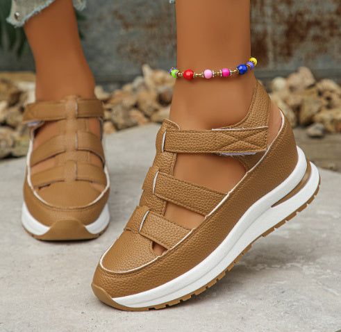 Women’s Summer Wedge Hollow Toe Breathable Shoes